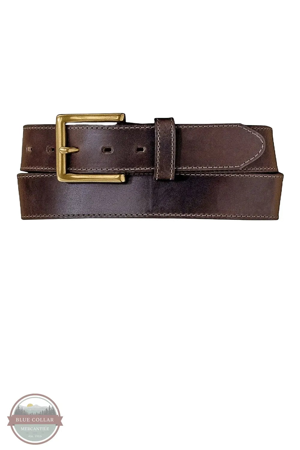 Justin C00125 Sycamore Cinch Belt in Brown with Gold Buckle Coiled front