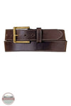 Justin C00125 Sycamore Cinch Belt in Brown with Gold Buckle Coiled front