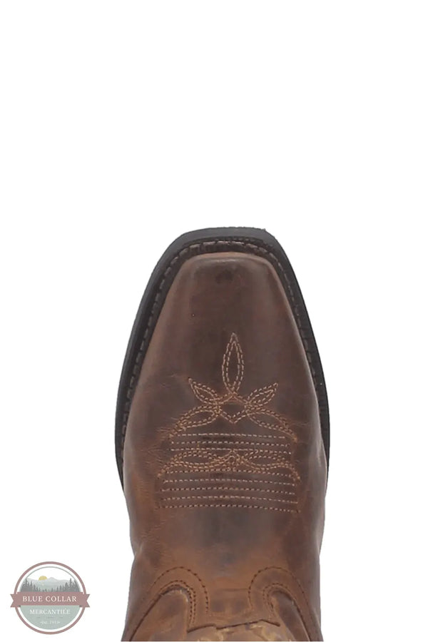 Laredo 51134 Malinda Distressed Tan Square Toe Western Boots toe view