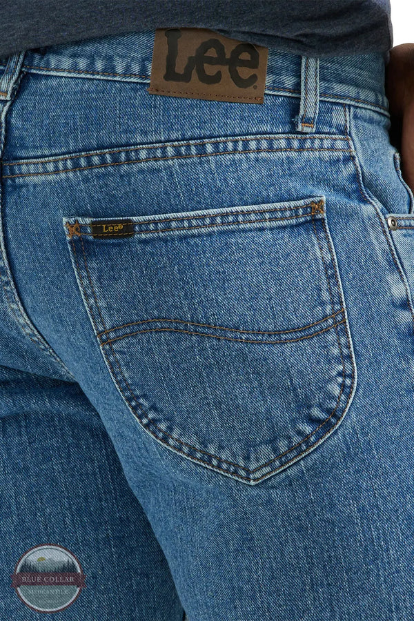 Lee 112339184 Men's Legendary Regular Fit Straight Jean in Pepperstone back pocket view