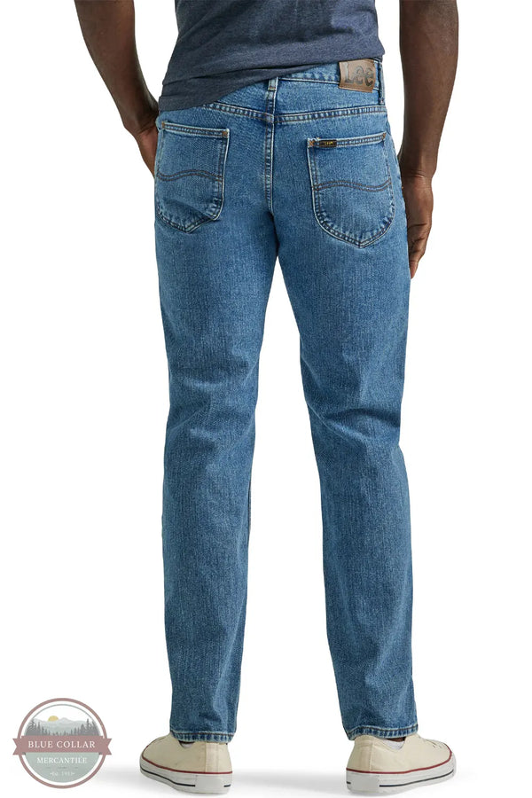Lee 112339184 Men's Legendary Regular Fit Straight Jean in Pepperstone rear view