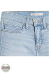 Levi's 001PZ-0004 318 Shaping Wide Leg Jean in Light Wash front button and pockets detail