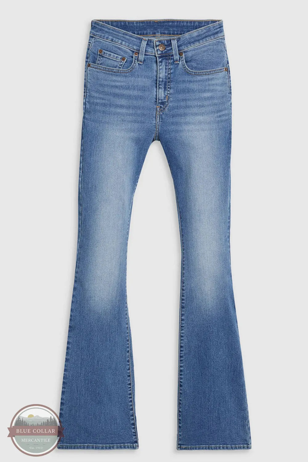 Levi's 726 High Rise Flare Jean A3410-0115 Medium Stretch in Eternal Indigo-Medium Wash front view