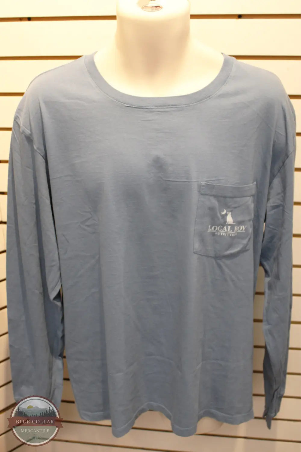 Local Boy Outfitters L1100168 Local Boy Outfitters Duck Camo Bluff Long Sleeve Shirt in Blue, front