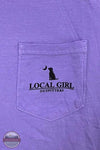 Local Boy Outfitters L5100008 Local Girl Smoked Pink Localflage Short Sleeve T-Shirt in Purple, front pocket