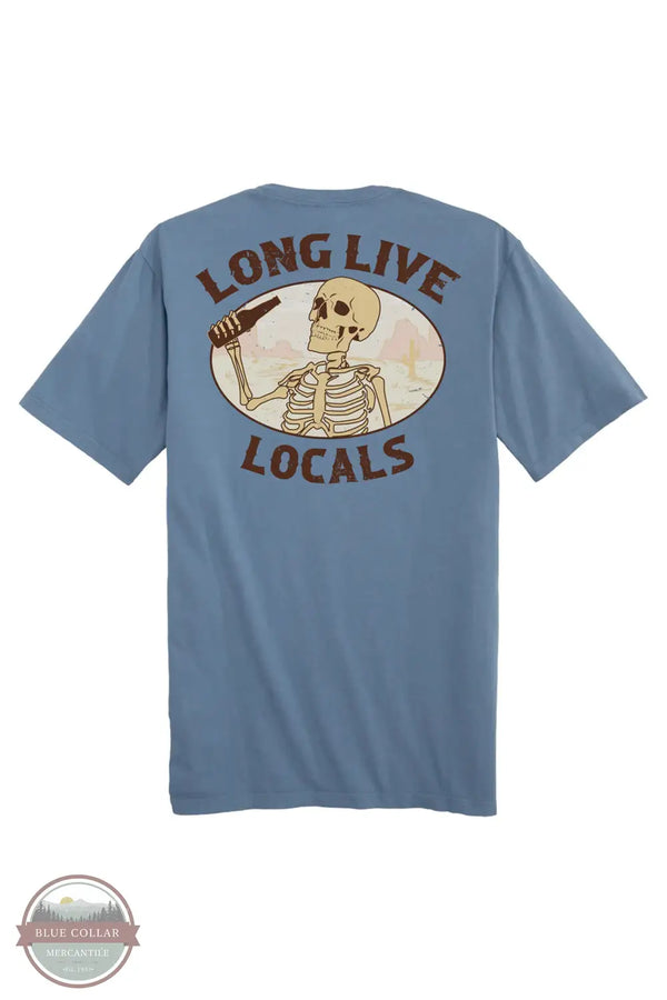 Local Boy Outfitters L1000573 Long Live Locals Short Sleeve T-Shirt in Slate, rear design