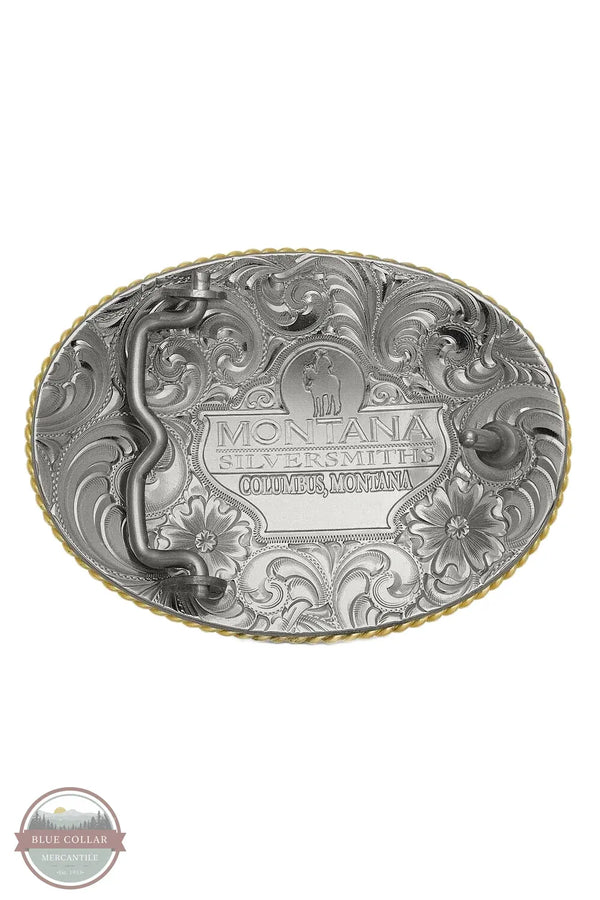 Montana Silversmiths G1259-629 On The Banks With Ducks Belt Buckle back view