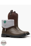 Muck Boot Co. MCHWW90 Women's Mid Western Work Boot in Brown, shaft rolled down