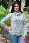 North River Apparel NRL2563 Jacquard French Terry Cowl Neck Sweater Lava green Savannah