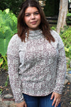 North River Apparel NRL2563 Jacquard French Terry Cowl Neck Sweater Sasssafras Adrianna front
