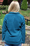 North River Apparel NRL2596 Ladies Mock Neck Fleece w/ Snap Placket Legion Blue Jamie-Lynn back