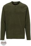North River Apparel NRM2209 Men's Solid Suede 3 Button Henley Long Sleeve Shirt Forest Night Green