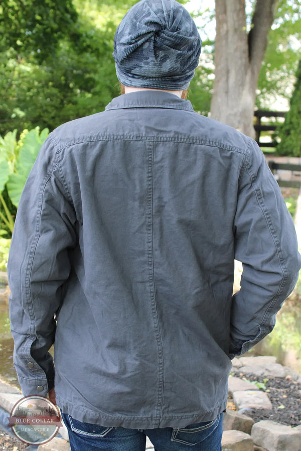 North River Apparel NRM8061 Canvas Jacket w/ Brushed Cotton Lining in Gunmetal Back
