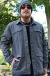 North River Apparel NRM8061 Canvas Jacket w/ Brushed Cotton Lining in Gunmetal Front