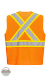 Portwest CA101 X-Back Contrast Tape Hi-Vis Vest in orange, rear