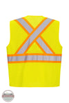 Portwest CA101 X-Back Contrast Tape Hi-Vis Vest in yellow, rear