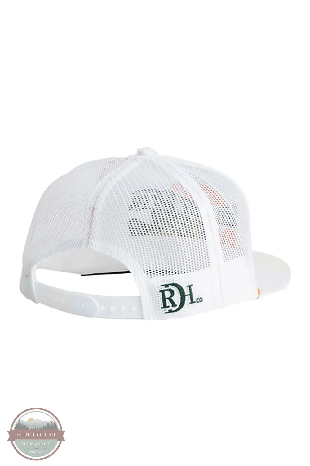Red Dirt Hat Company RDHC-529 Hooked White With Orange Rope Cap, rear