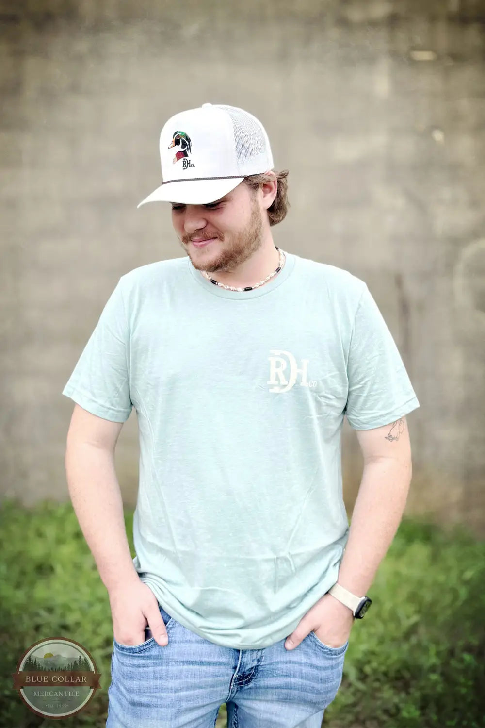 Red Dirt RDHC-T-182 Big Duck Energy Short Sleeve T-Shirt in teal, front