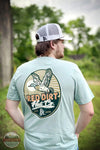 Red Dirt RDHC-T-182 Big Duck Energy Short Sleeve T-Shirt in teal, rear