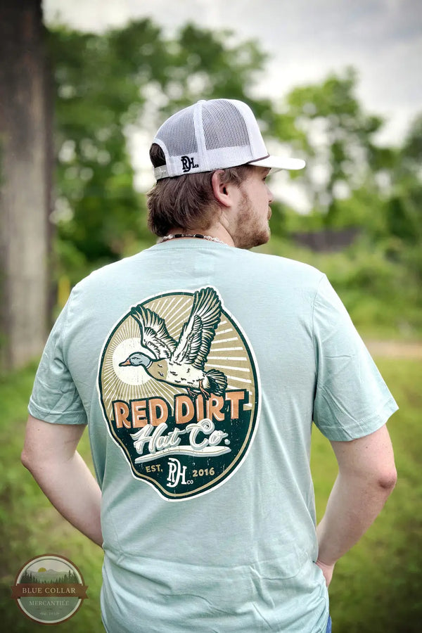Red Dirt RDHC-T-182 Big Duck Energy Short Sleeve T-Shirt in teal, rear