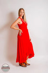 Roper 03-057-0513-5045 RE Sleeveless Faux Wrap Dress in Red, side