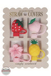 Simply Southern 0125-STRAWCOVER Straw Covers, berry