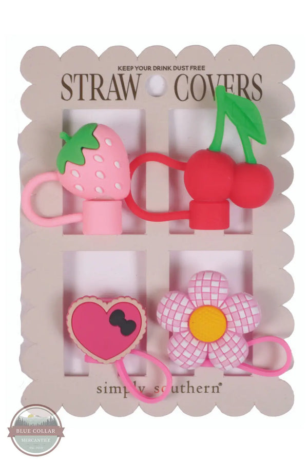Simply Southern 0125-STRAWCOVER Straw Covers, cherry