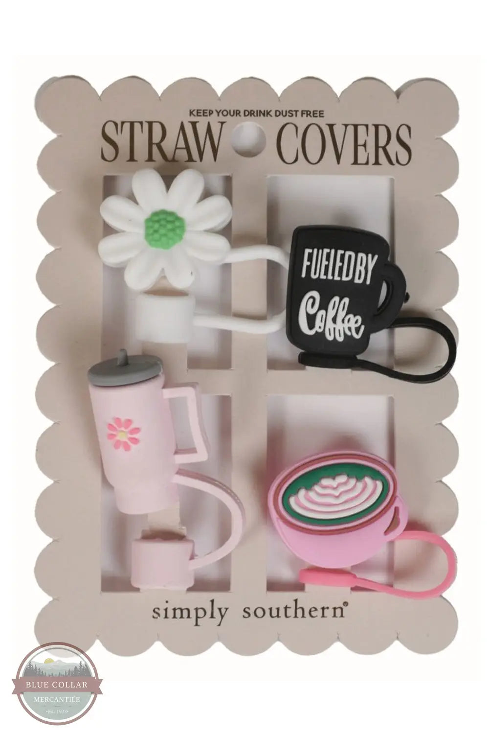Simply Southern 0125-STRAWCOVER Straw Covers, coffee