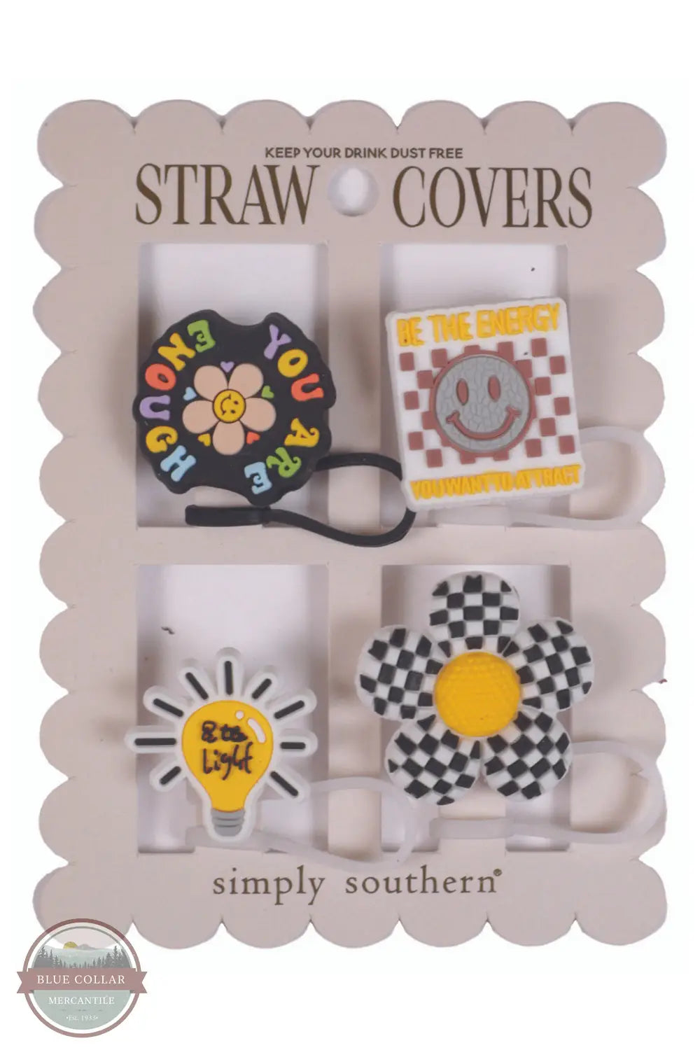 Simply Southern 0125-STRAWCOVER Straw Covers, light