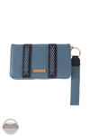 Simply Southern 0125-BAG-LTHR-WLT-SOLEIL Leather Wristlet With Braided Detail, blue