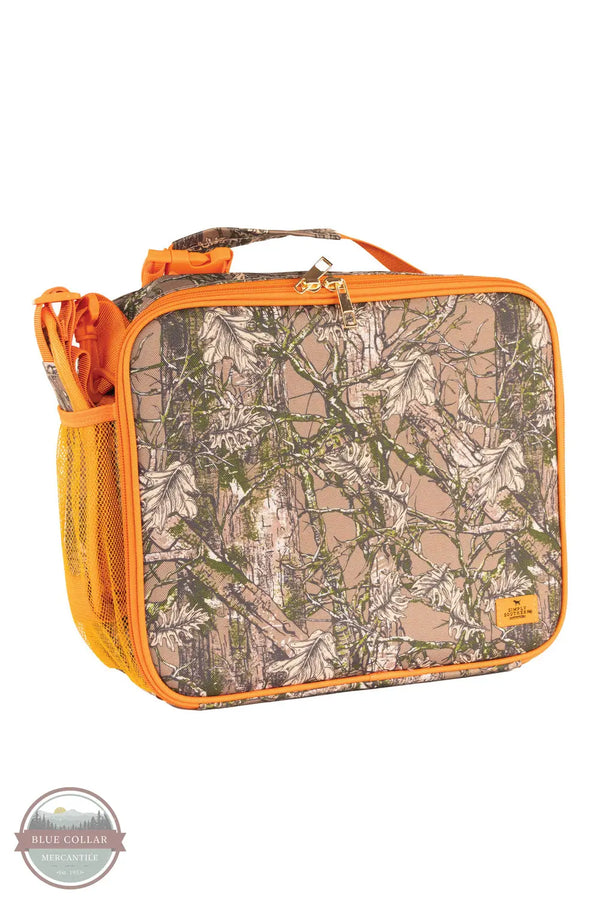 Simply Southern 0225-BAG-SCHL-LUNCH-CAMO Camo Lunch Box With Orange Accents
