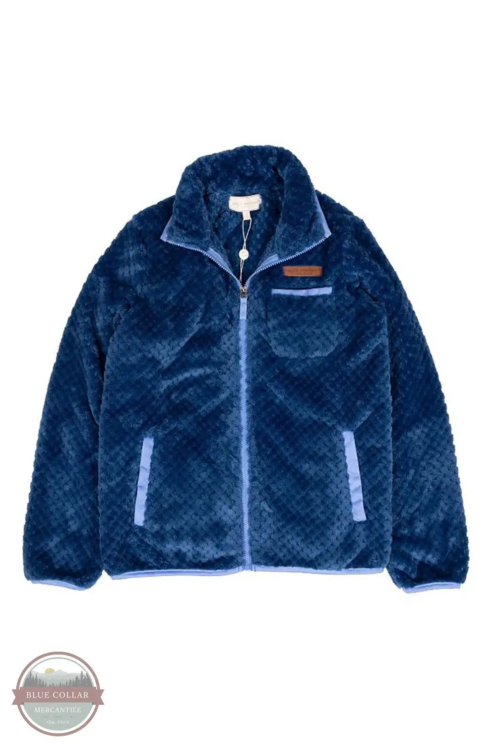 Simply Southern PP-0225-JKT-SMPSFT-DKBLUE Soft Long Sleeve Jacket in Blue, front
