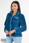 Simply Southern PP-0225-JKT-SMPSFT-DKBLUE Soft Long Sleeve Jacket in Blue, on model
