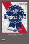 Simply Southern MN-SS-RIBBON-IRONHTHR 'Merican Dude Short Sleeve T-Shirt graphic image