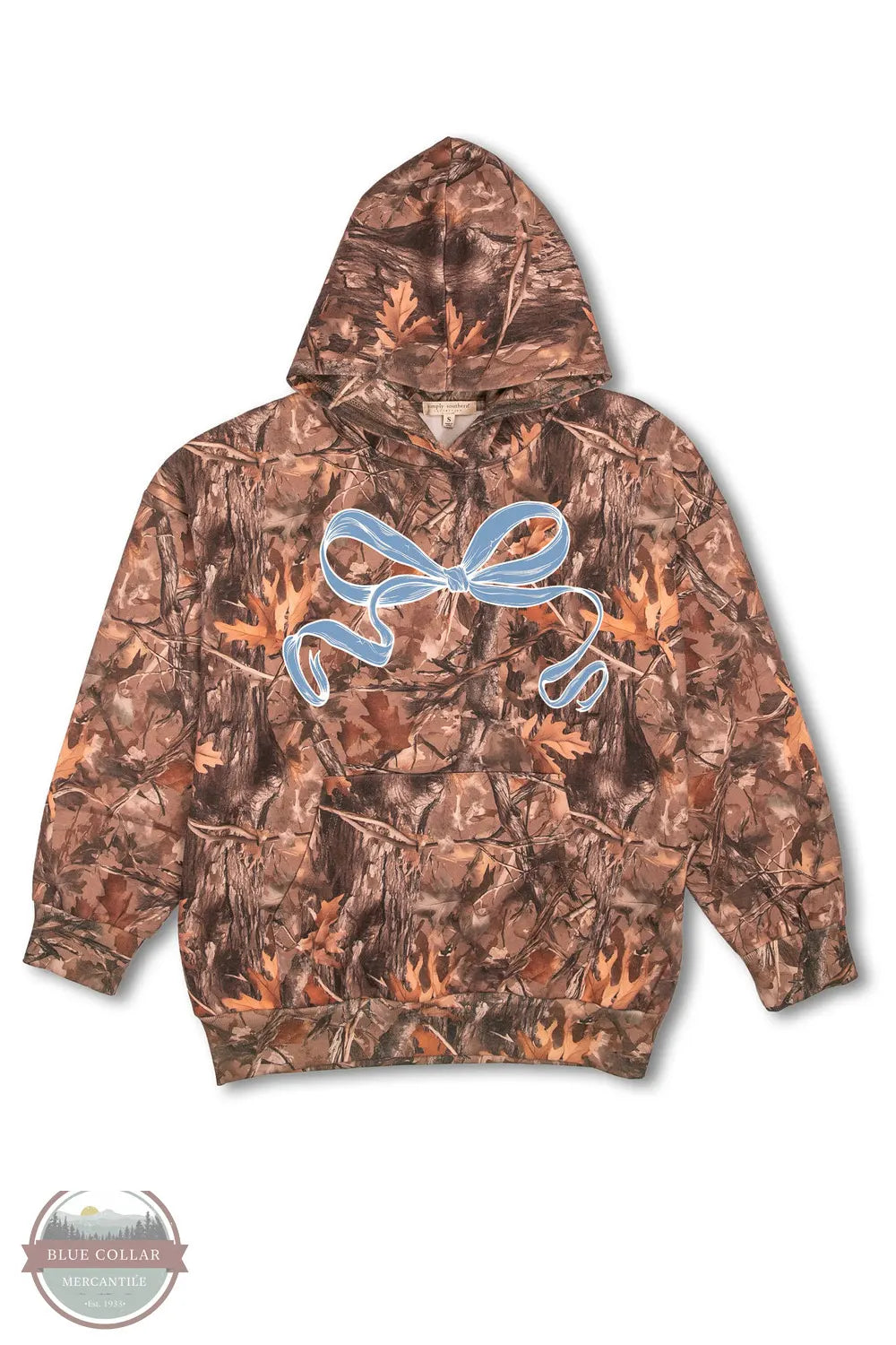 Simply Southern HD-DOLLAR-CAMO Blue Collar Dollar Camo Hoodie front view