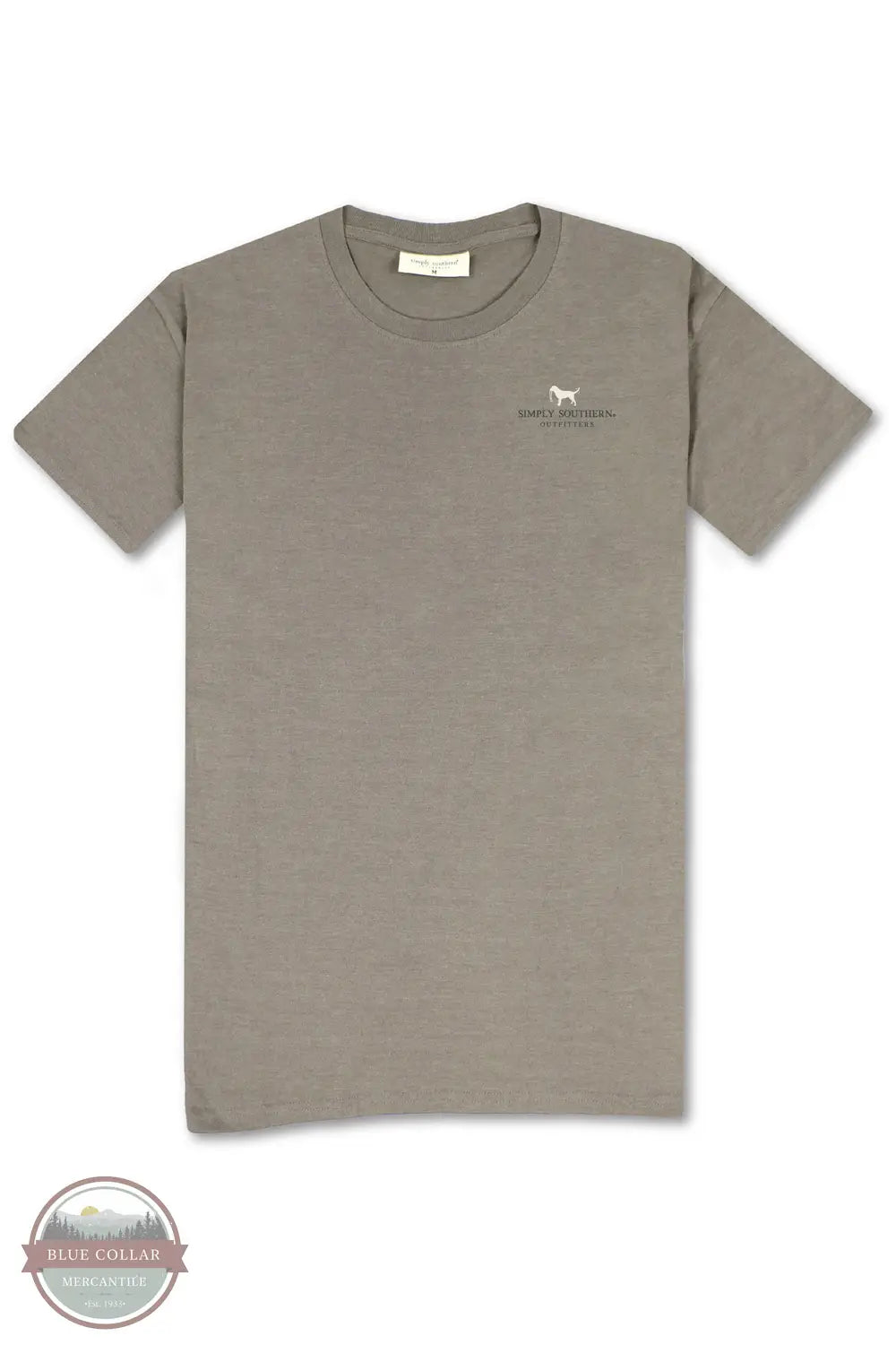 Simply Southern MN-SS-TREEDUCK-DESERTHTHR Mullet Duck Short Sleeve T-Shirt in Brown, front