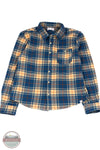 Simply Southern PP-0225-MN-SHKT-BRSH-PLDBLUE Plaid Blue Brushed Fleece Shacket image