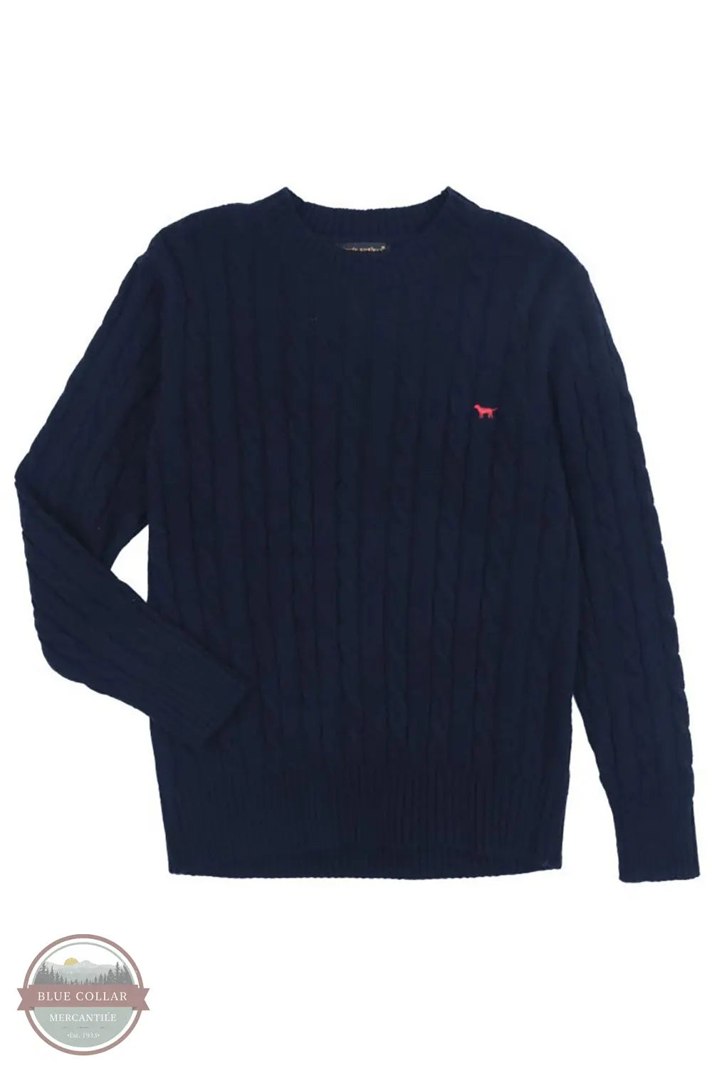 Simply Southern PP-0225-SWTR-EMMA-NAVY Emma Cable Knit Sweater in Navy Blue