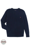 Simply Southern PP-0225-SWTR-EMMA-NAVY Emma Cable Knit Sweater in Navy Blue