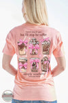 Simply Southern SS-COFFEE-PEACH Stop For Coffee Short Sleeve T-Shirt in Peach, rear design