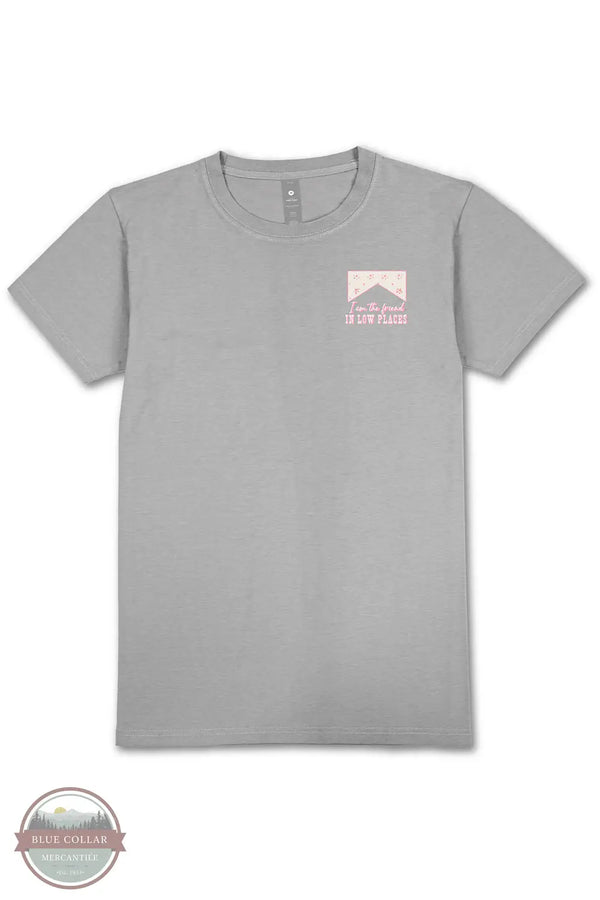 Simply Southern SS-COW-HTHRGRY Friend In Low Places Short Sleeve T-Shirt in Grey, front