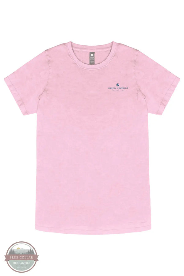 Simply Southern SS-DILLY-WSHPNK Born To Dilly Dally Short Sleeve T-Shirt in Pink, front