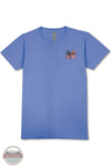Simply Southern SS-DOGLIBERTY-WAVE Sweet Land Of Liberty Puppy Short Sleeve T-Shirt in Blue, front