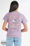 Simply Southern SS-GOOSE-WSTERIA God's Silliest Goose Short Sleeve T-Shirt in Purple, model