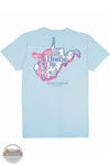 Simply Southern SS-HOME-WV-ICE Floral West Virginia With Pink Bow in Light Blue, rear
