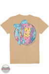 Simply Southern SS-PATCHBALL-KHAKI Patch Ball Short Sleeve T-Shirt in Khaki, rear design