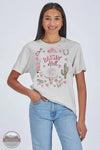 Simply Southern SS-RSN-WSHSHDW Raisin' Hell Short Sleeve T-Shirt in Light Gray, model
