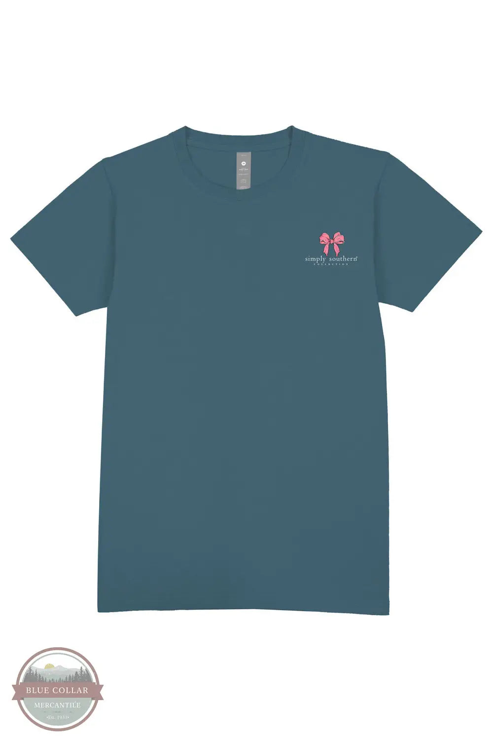 Simply Southern YTH-SS-CHAPTER-COMET One More Chapter Short Sleeve T-Shirt in Blue, front