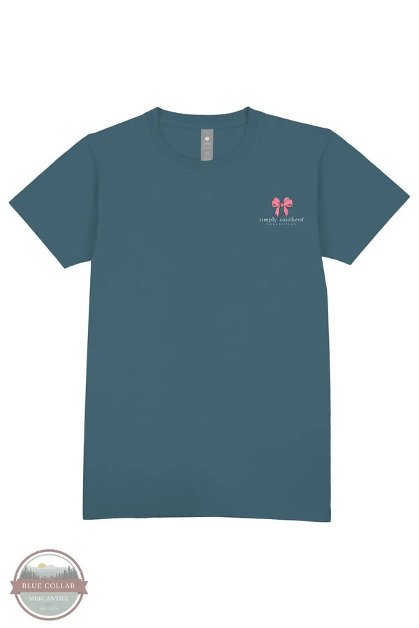 Simply Southern YTH-SS-CHAPTER-COMET One More Chapter Short Sleeve T-Shirt in Blue, front