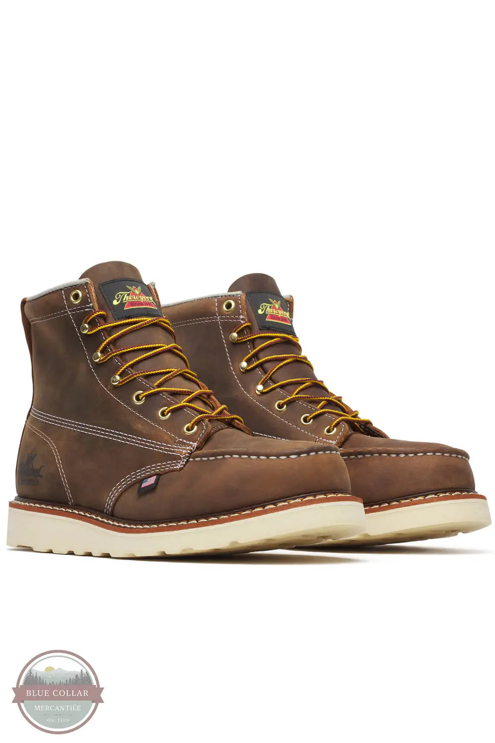 Thorogood 804-4575 American Heritage Trail Crazy Horse Steel Toe Work Boot, front